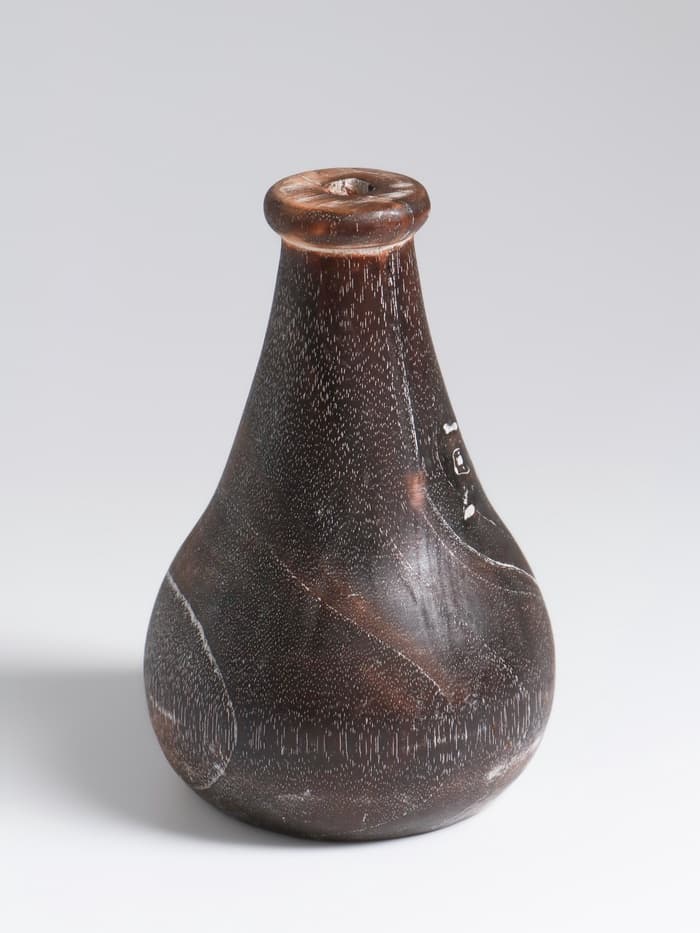 Ваза для сухоцветов «Агата», 11×11×14 см, дерево джати, тёмно-коричневая