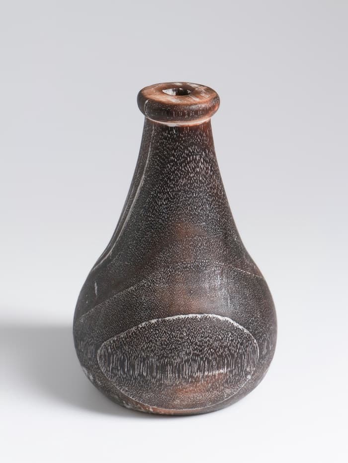 Ваза для сухоцветов «Агата», 11×11×14 см, дерево джати, тёмно-коричневая