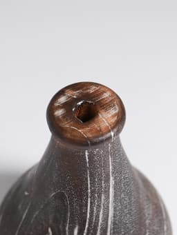 Ваза для сухоцветов «Агата», 11×11×14 см, дерево джати, тёмно-коричневая