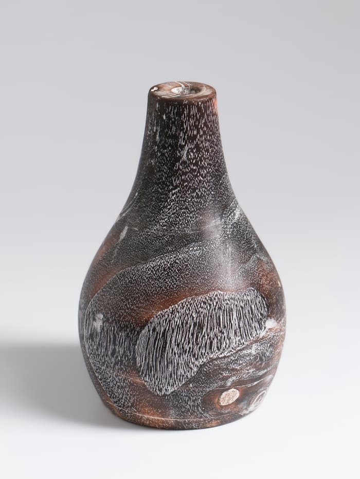 Ваза для сухоцветов «Аделина», 10×10×15 см, дерево джати, тёмно-коричневая