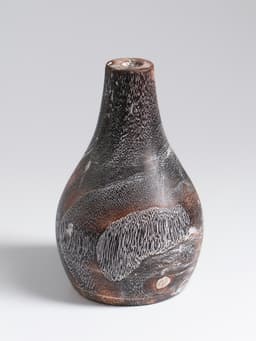 Ваза для сухоцветов «Аделина», 10×10×15 см, дерево джати, тёмно-коричневая