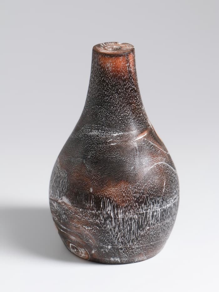 Ваза для сухоцветов «Аделина», 10×10×15 см, дерево джати, тёмно-коричневая