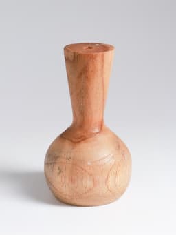 Ваза для сухоцветов «Виолетта», 10×10×15 см, дерево джати, коричневая