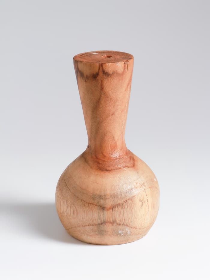 Ваза для сухоцветов «Виолетта», 10×10×15 см, дерево джати, коричневая