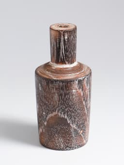 Ваза для сухоцветов «Карго», 7×7×15 см, дерево джати, тёмно-коричневая