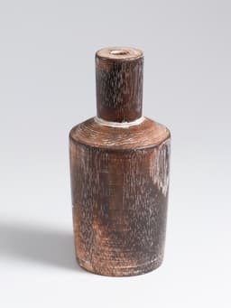 Ваза для сухоцветов «Карго», 7×7×15 см, дерево джати, тёмно-коричневая