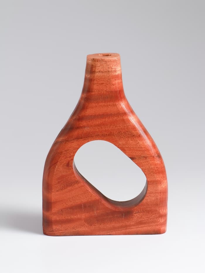 Ваза для сухоцветов «Катарсис», 12×3×18 см, дерево джати, коричневая