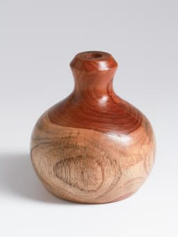 Ваза для сухоцветов «Кута», 10×10×10 см, дерево джати, коричневая