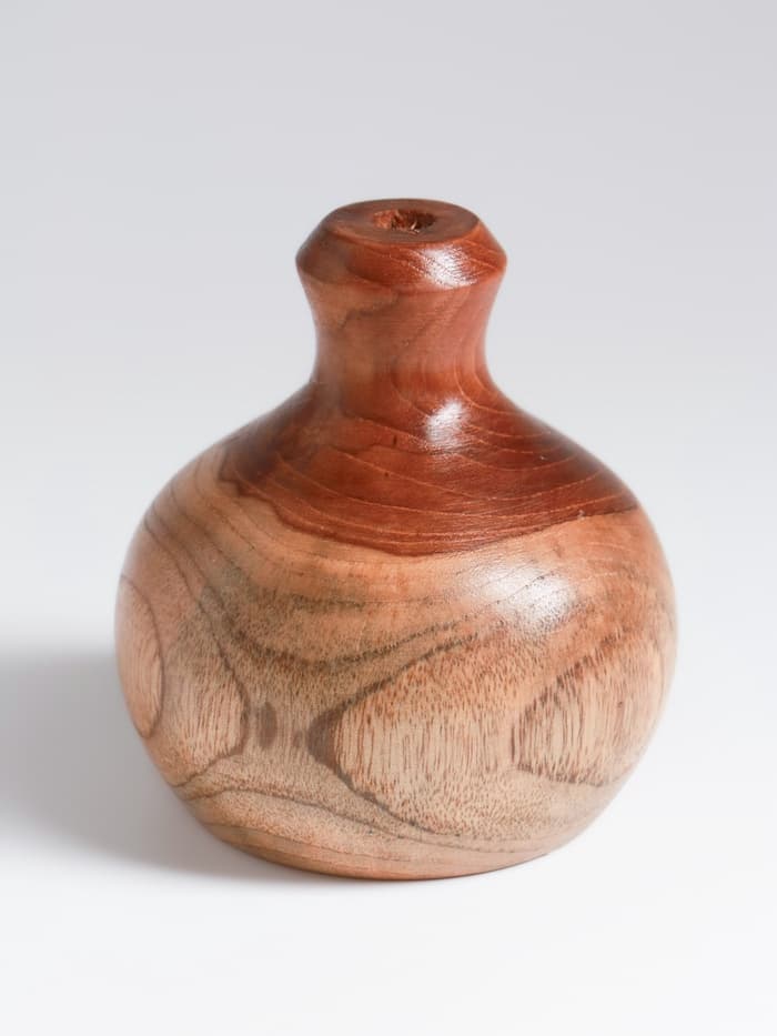 Ваза для сухоцветов «Кута», 10×10×10 см, дерево джати, коричневая