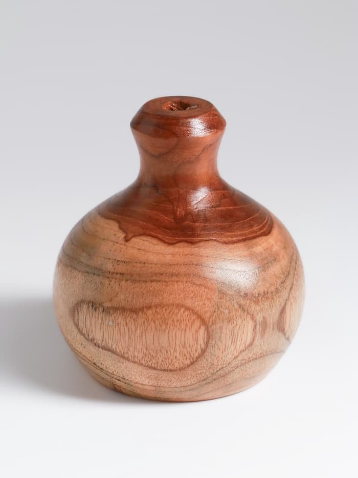 Ваза для сухоцветов «Кута», 10×10×10 см, дерево джати, коричневая