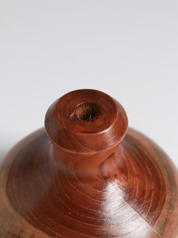 Ваза для сухоцветов «Кута», 10×10×10 см, дерево джати, коричневая