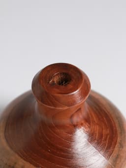 Ваза для сухоцветов «Кута», 10×10×10 см, дерево джати, коричневая