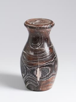 Ваза для сухоцветов «Милена», 8×8×15 см, дерево джати, тёмно-коричневая