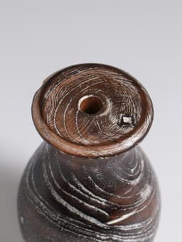 Ваза для сухоцветов «Милена», 8×8×15 см, дерево джати, тёмно-коричневая