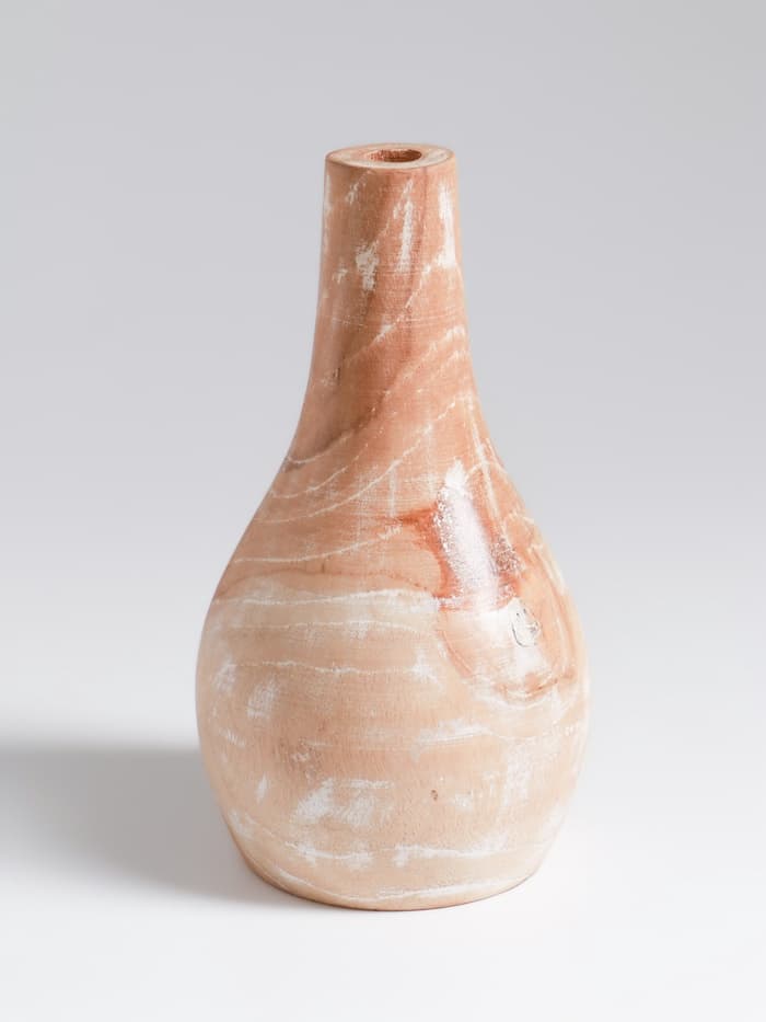 Ваза для сухоцветов «Мистра», 8×8×16 см, дерево джати, бежевая