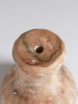 Ваза для сухоцветов «Сильва», 11×11×15 см, дерево джати, бежевая