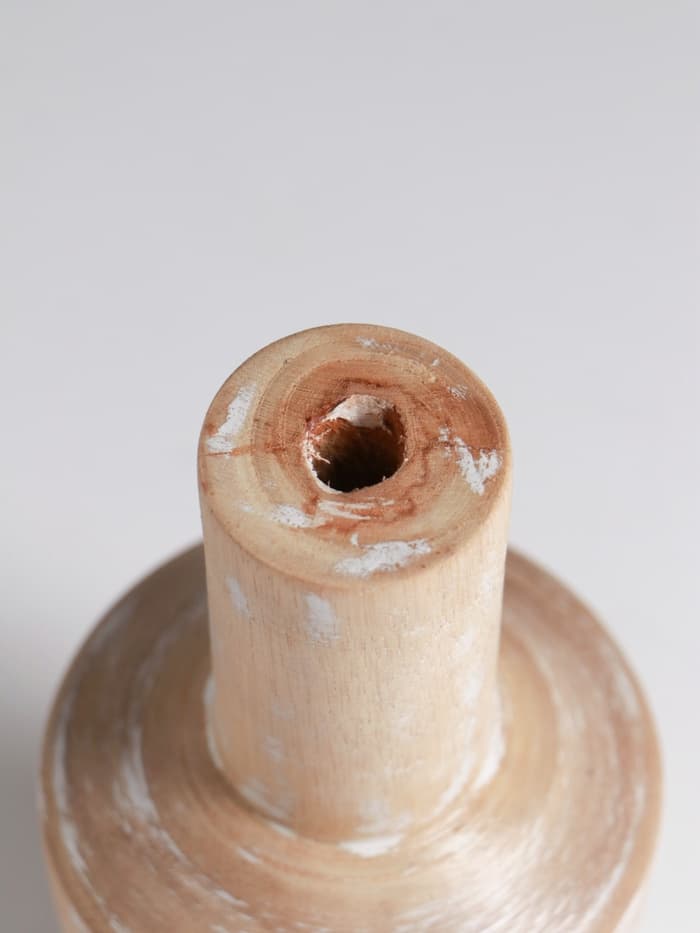 Ваза для сухоцветов «Соренто», 8×8×15 см, дерево джати, бежевая