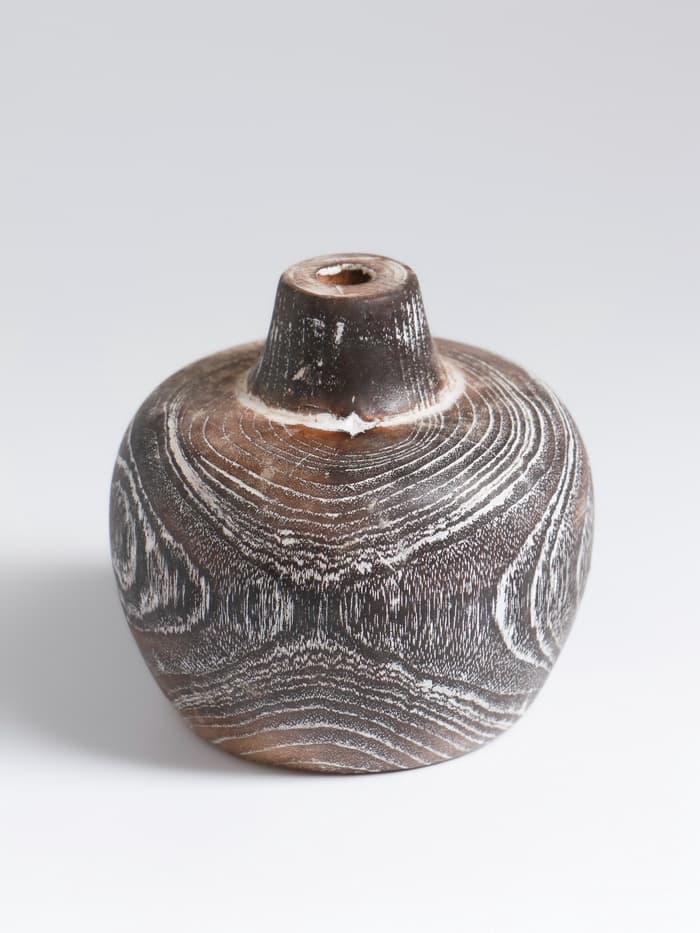 Ваза для сухоцветов «Терра», 11×11×10 см, дерево джати, тёмно-коричневая