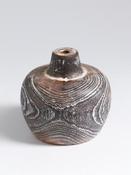 Ваза для сухоцветов «Терра», 11×11×10 см, дерево джати, тёмно-коричневая