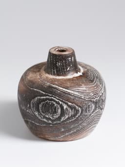 Ваза для сухоцветов «Терра», 11×11×10 см, дерево джати, тёмно-коричневая