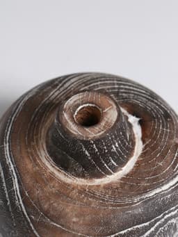 Ваза для сухоцветов «Терра», 11×11×10 см, дерево джати, тёмно-коричневая