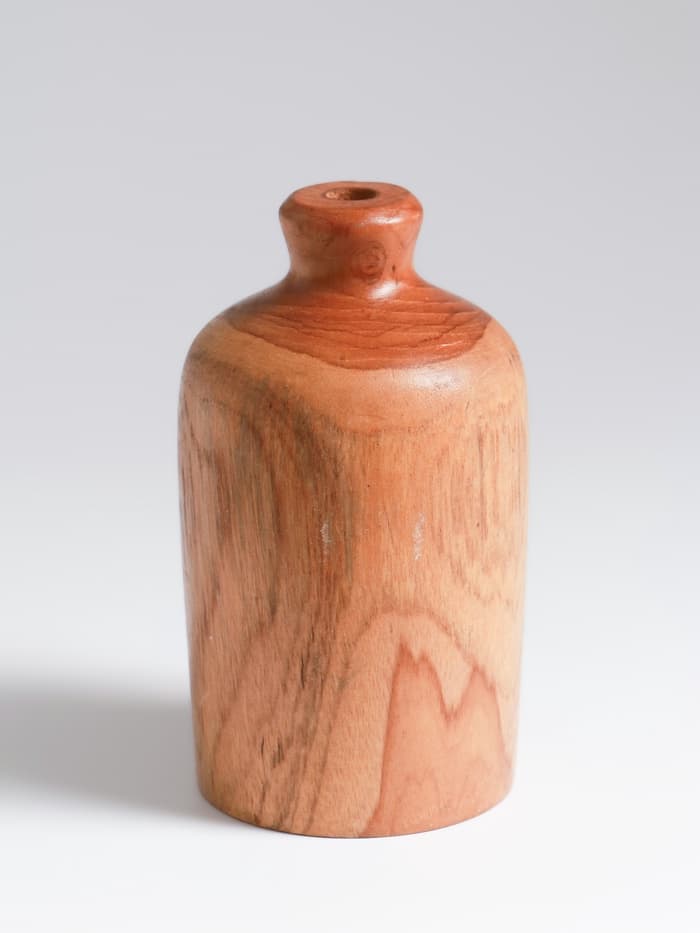 Ваза для сухоцветов «Элегия», 8×8×13 см, дерево джати, коричневая