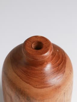 Ваза для сухоцветов «Элегия», 8×8×13 см, дерево джати, коричневая