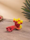 Сувенир «Коряга с грибочками», 20×10×10 см, дерево Камал, красно-жёлтый