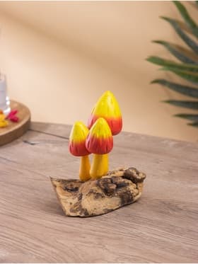 Сувенир «Грибочки», 14×8×15 см, дерево, красно-жёлтый