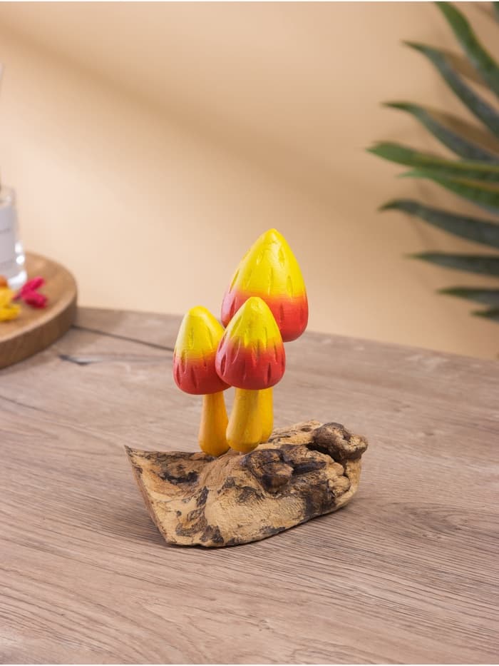 Сувенир «Грибочки», 14×8×15 см, дерево, красно-жёлтый