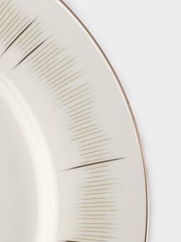 Тарелка WY Golden rays, d=27 см, фарфор, белая