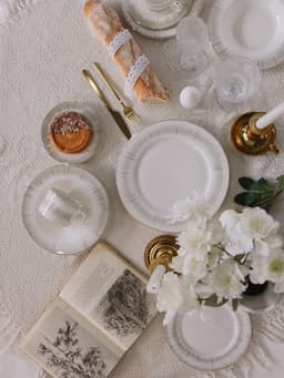 Тарелка WY Golden rays, d=27 см, фарфор, белая