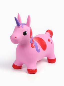Попрыгун ZABIAKA «Единорог», 51×25×50 см, розовый