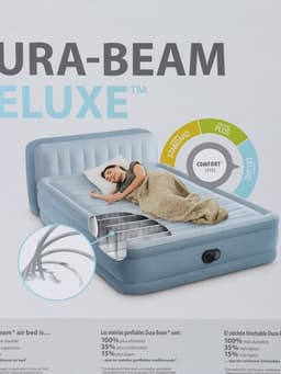 Кровать надувная QUEEN ULTRA с изголовьем 236×152×86 см, со встроенным насосом, 64450ND INTEX