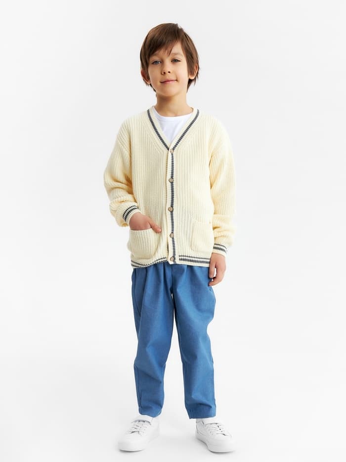 Кардиган детский KAFTAN, размер 30 (98-104 см), молочный