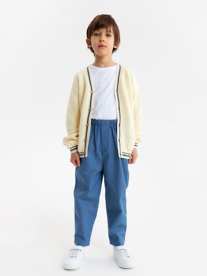 Кардиган детский KAFTAN, размер 32 (110-116 см), молочный