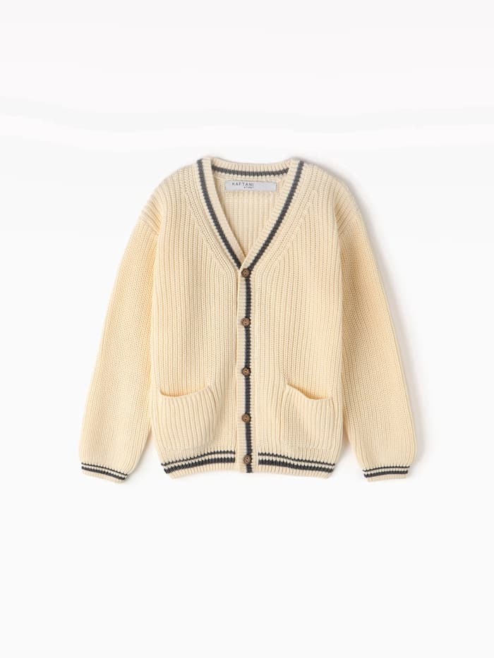 Кардиган детский KAFTAN, размер 32 (110-116 см), молочный