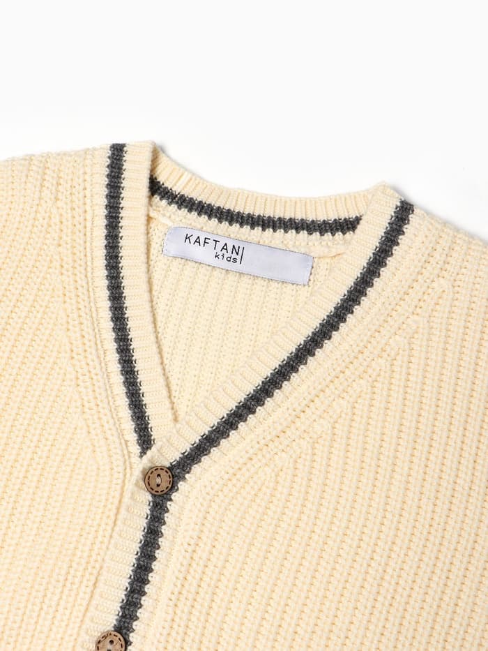Кардиган детский KAFTAN, размер 32 (110-116 см), молочный