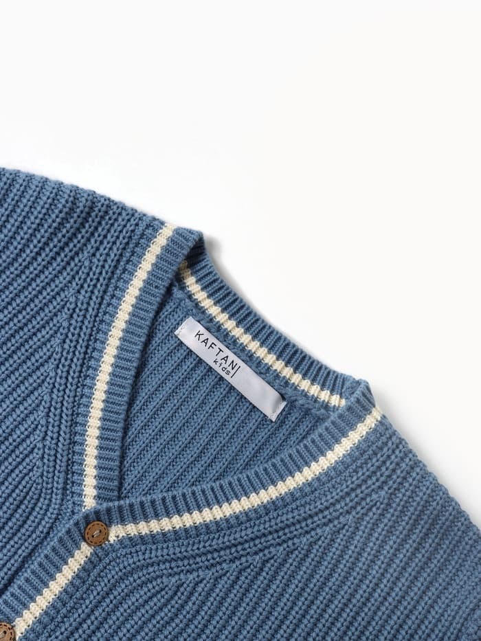 Кардиган детский KAFTAN, размер 36 (134-140 см), синий