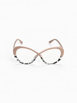 Очки женские имиджевые, прозрачные, дужка 14.2 см, ширина 14.1 см, линза 5.4×6.9 см