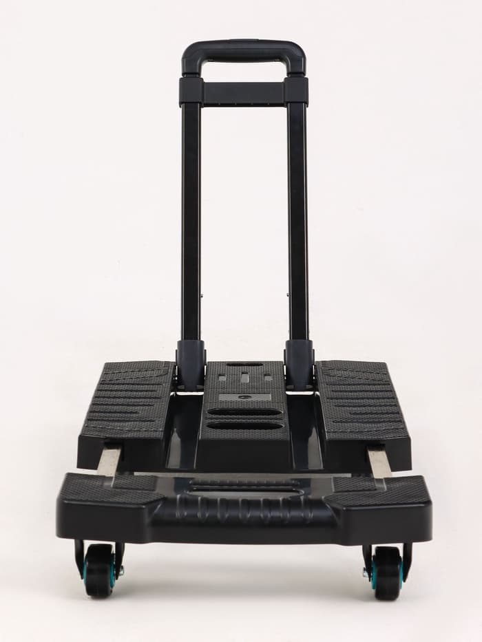 Тележка складная с раздвижной платформой, для перевозки грузов, нагрузка до 100 кг, телескопическая ручка, пластик, Greengo