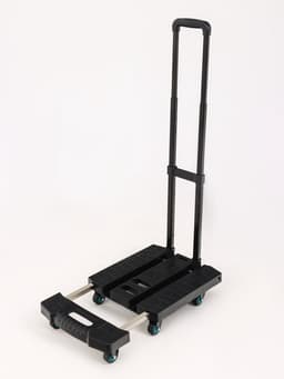 Тележка складная с раздвижной платформой, для перевозки грузов, нагрузка до 100 кг, телескопическая ручка, пластик, Greengo