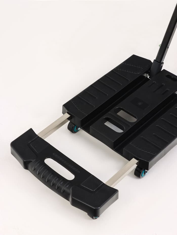 Тележка складная с раздвижной платформой, для перевозки грузов, нагрузка до 100 кг, телескопическая ручка, пластик, Greengo