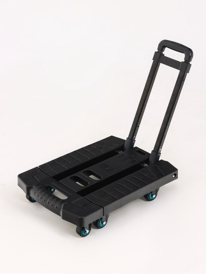 Тележка складная с раздвижной платформой, для перевозки грузов, нагрузка до 100 кг, телескопическая ручка, пластик, Greengo