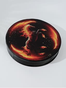 Шаманский бубен «Огненный конь», музыкальный инструмент, с колотушкой, 5×25×25 см