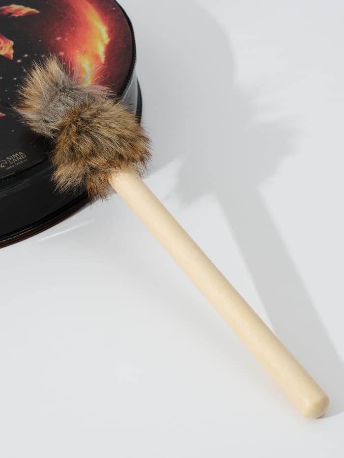 Шаманский бубен «Огненный конь», музыкальный инструмент, с колотушкой, 5×25×25 см