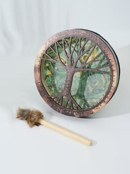 Шаманский бубен «Денежная карта», музыкальный инструмент, с колотушкой, 5×25×25 см