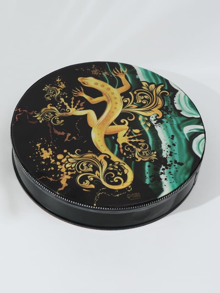 Шаманский бубен «Ящерица», музыкальный инструмент, с колотушкой, 5×25×25 см