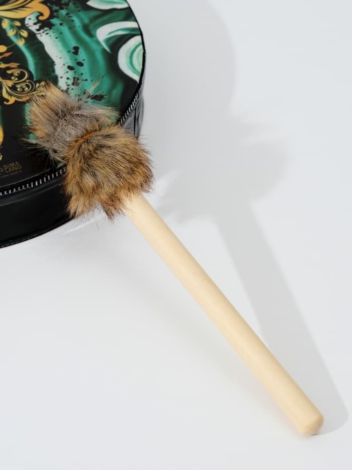 Шаманский бубен «Ящерица», музыкальный инструмент, с колотушкой, 5×25×25 см