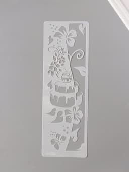 Трафарет бордюрный пластик «Торт с цветами», 10×30 см